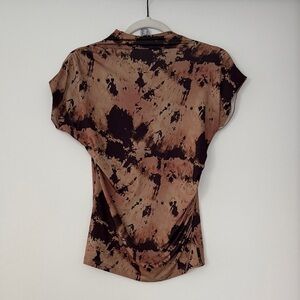 Tie-Dye Brown and Black Women's Top